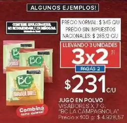 Carrefour Bc la campagnola jugo en polvo v/sabores oferta