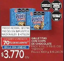 Carrefour Pepitos galletitas con chips de chocolate pack oferta