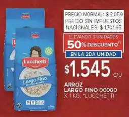 Carrefour Lucchetti arroz largo fino 00000 oferta