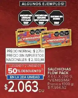 Carrefour Vienissima salchichas flow pack oferta