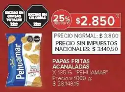 Carrefour Pehuamar papas fritas acanaladas oferta