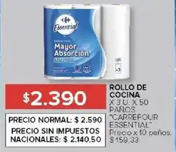 Carrefour Carrefour essential rollo de cocina oferta