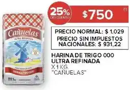 Carrefour Cañuelas harina de trigo 000 ultra refinada oferta