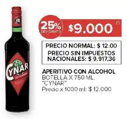 Carrefour Cynar aperitivo con alcohol botella oferta