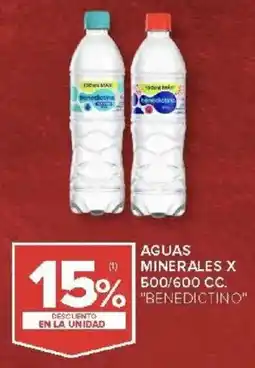 Carrefour Benedictino aguas minerales oferta