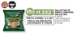 Carrefour Molinos ala galletitas de arroz crackers sin gluten oferta