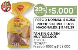 Carrefour Schar pan sin gluten multigranos oferta