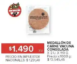 Carrefour Medallón de carne vacuna congelada oferta