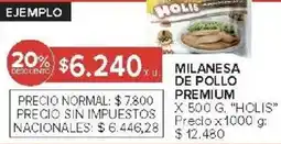 Carrefour Holis milanasa de pollo premium oferta