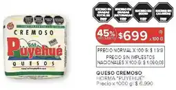 Carrefour Puyehué queso cremoso horma oferta