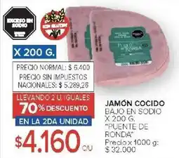 Carrefour Puente de Ronda jamón cocido oferta