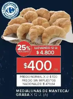 Carrefour Medialunas de manteca/ grasa oferta