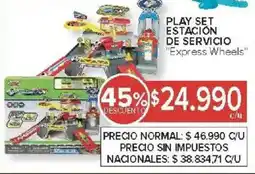 Carrefour Express Wheels play set estación de servicio oferta