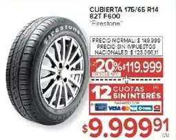 Carrefour Firestone cubierta 175/65 R14 82T F600 oferta