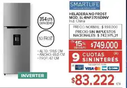 Carrefour Smartlife heladera no frost oferta