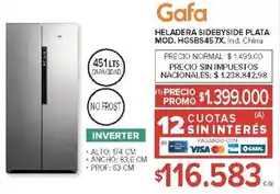 Carrefour Gafa heladera sidebyside plata oferta