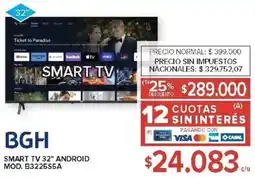 Carrefour Bgh smart tv 32" android oferta