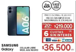 Carrefour Samsung galaxy A06 celular libre oferta