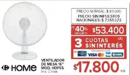 Carrefour Home ventilador de mesa 16" oferta
