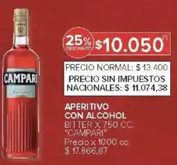 Carrefour Campari aperitivo con alcohol bitter oferta