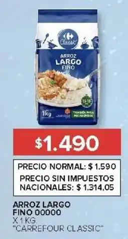 Carrefour Carrefour classic arroz largo fino 00000 oferta