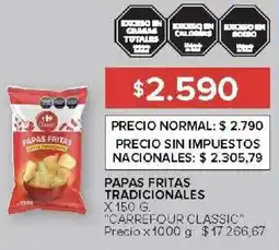 Carrefour Carrefour classic papas fritas tradicionales oferta