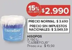 Carrefour Carrefour hisopos oferta