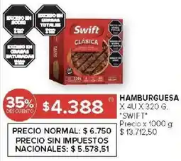 Carrefour Swift hamburguesa oferta