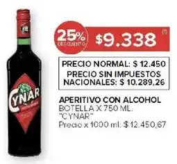 Carrefour Cynar aperitivo con alcohol botella oferta