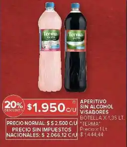 Carrefour Terma aperitivo sin alcohol v/sabores botella oferta