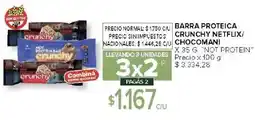 Carrefour Not protein barra proteica crunchy netflix/ chocomani oferta