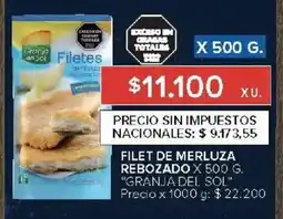 Carrefour Granja del sol filet de merluza rebozado oferta