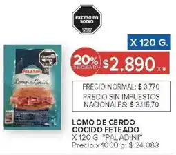 Carrefour Paladini lomo de cerdo cocido feteado oferta