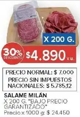Carrefour Bajo precio garantizado salame milan oferta