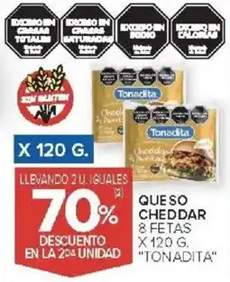 Carrefour Tonadita queso cheddar 8 fetas oferta