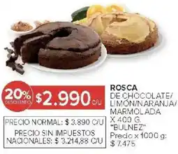 Carrefour Bulnez rosca de chocolate/ limon/naranja/ marmolada oferta