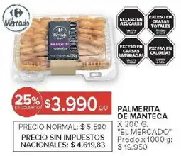 Carrefour El mercado palmerita de manteca oferta