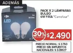Carrefour Carrefour lamparas bulbo fria oferta