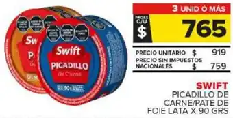 Carrefour Maxi Swift picadillo de carne/pate de foie lata oferta