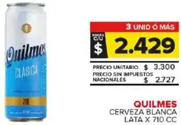 Carrefour Maxi Quilmes cerveza blanca lata oferta