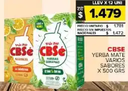 Carrefour Maxi Cbse yerba mate varios sabores oferta