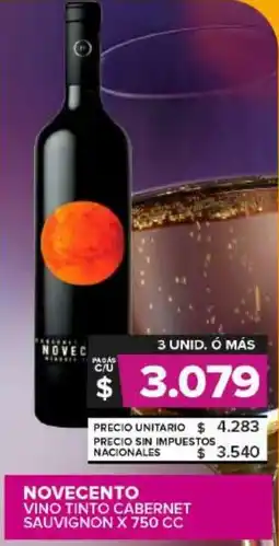 Carrefour Maxi Novecento vino tinto cabernet sauvignon oferta