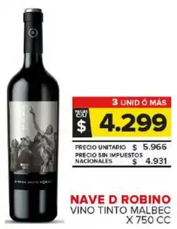 Carrefour Maxi Nave d robino vino tinto malbec oferta