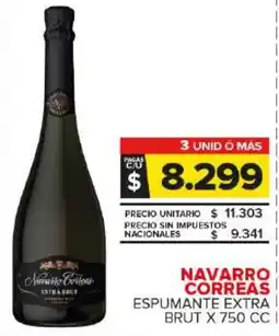 Carrefour Maxi Navarro correas espumante extra brut oferta