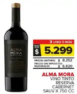 Carrefour Maxi Alma mora vino tinto reserva cabernet sauv oferta