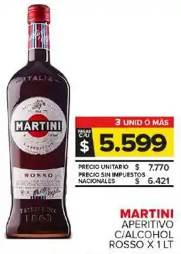 Carrefour Maxi Martini aperitivo c/alcohol rosso oferta