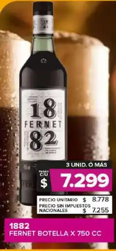 Carrefour Maxi 1882 fernet botella oferta