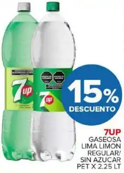Carrefour Maxi 7up gaseosa lima limon regular/ sin azucar pet oferta