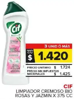 Carrefour Maxi Cif limpiador cremoso bio rosas y jazmin oferta