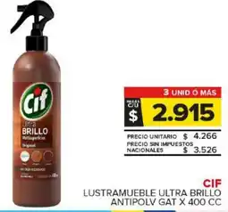 Carrefour Maxi Cif lustramueble ultra brillo antipolv gat oferta